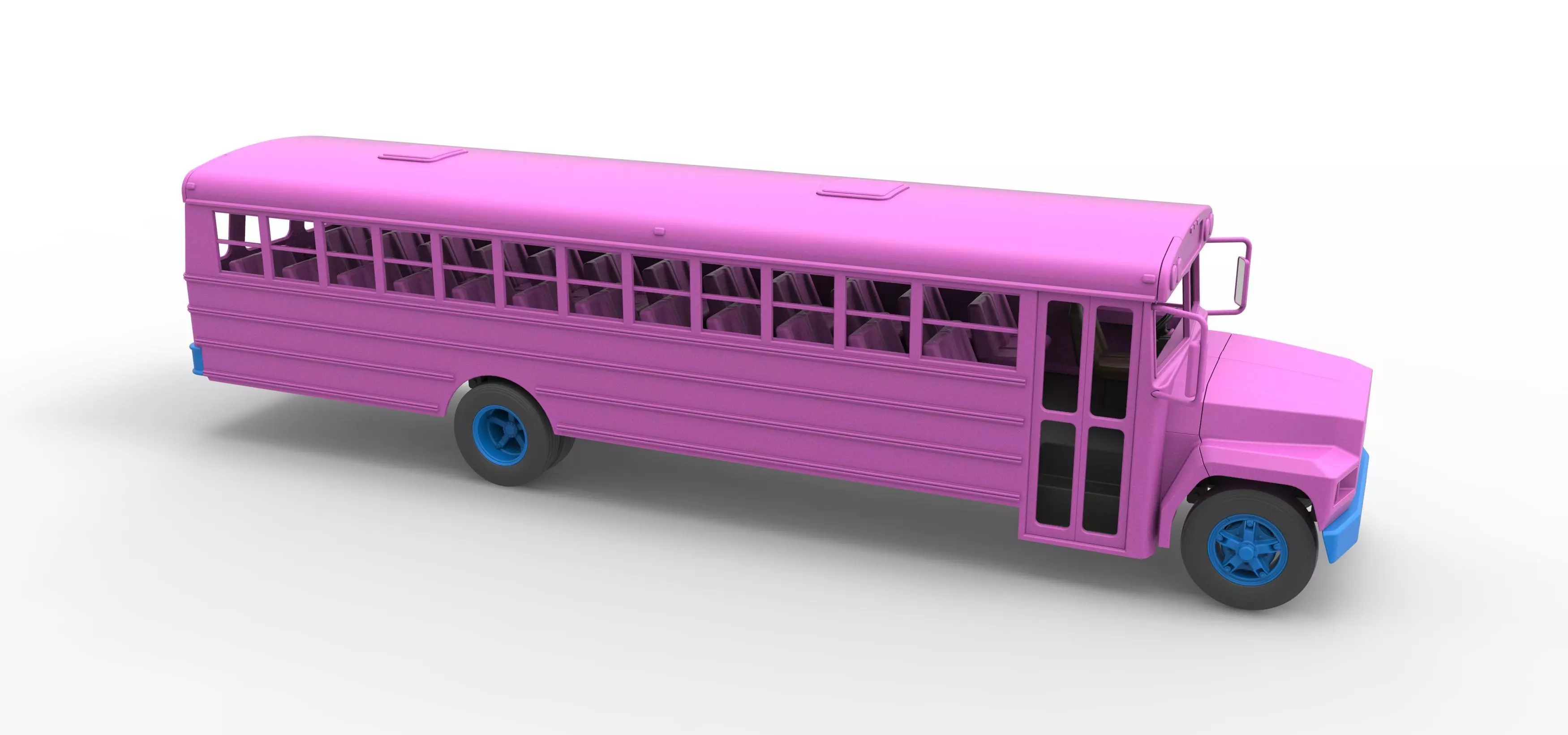School bus for Figure 8 racing Version 2 Scale 1 to 25 3D print model_21