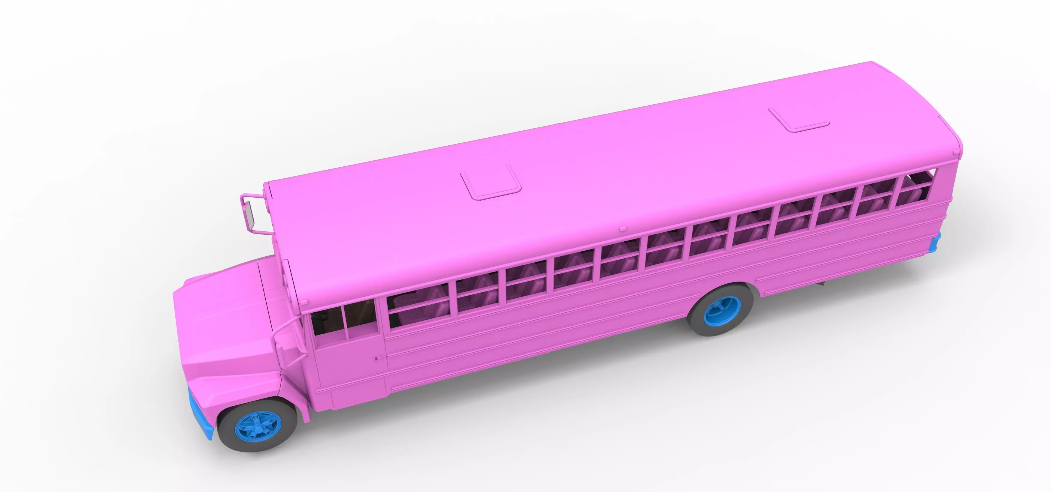 School bus for Figure 8 racing Version 2 Scale 1 to 25 3D print model_4