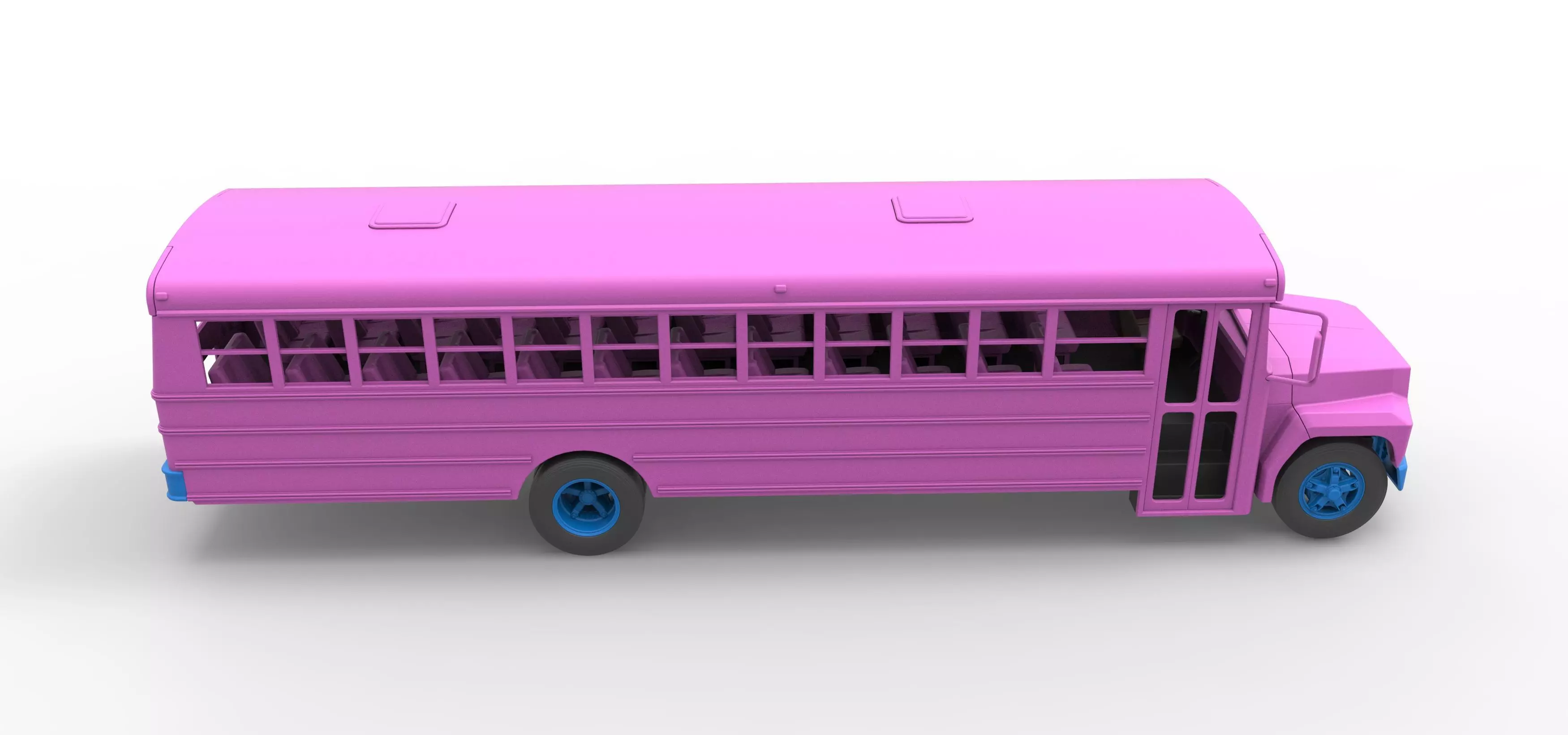 School bus for Figure 8 racing Version 2 Scale 1 to 25 3D print model_20