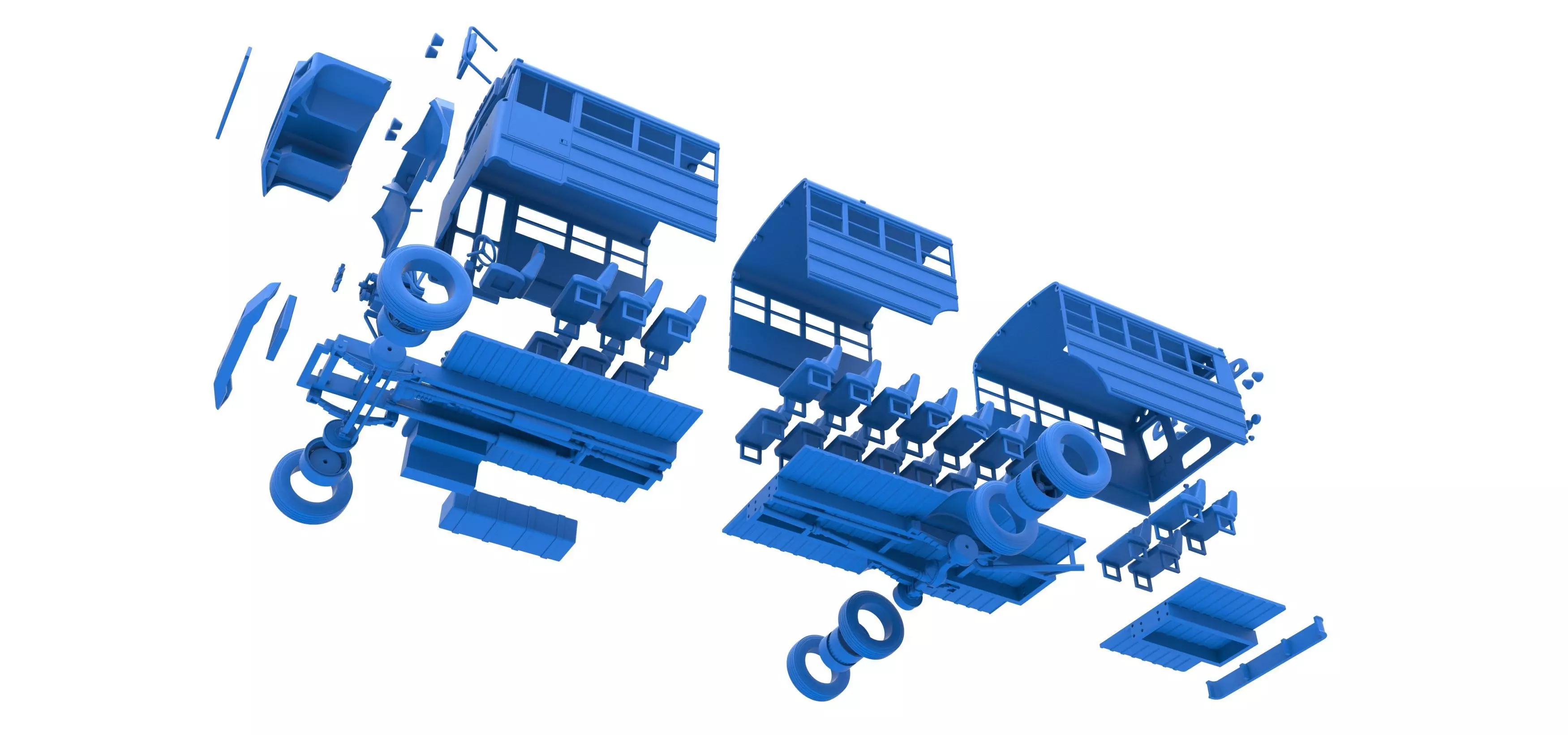 School bus for Figure 8 racing Version 2 Scale 1 to 25 3D print model_45