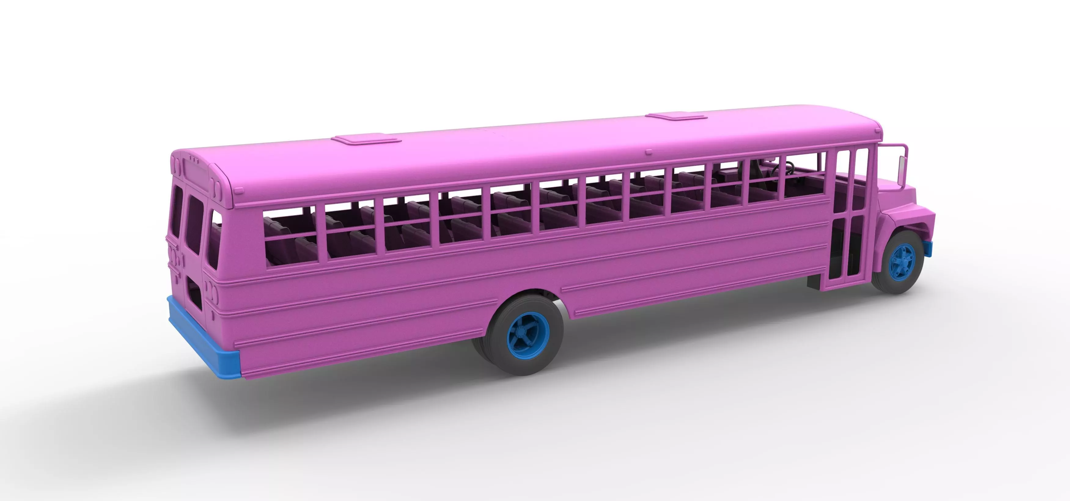 School bus for Figure 8 racing Version 2 Scale 1 to 25 3D print model_18