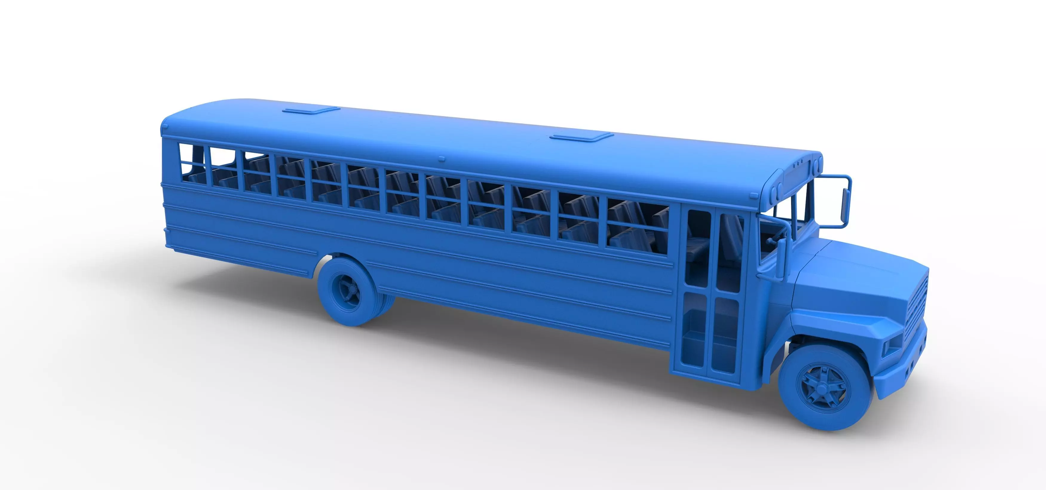 School bus for Figure 8 racing Version 2 Scale 1 to 25 3D print model_41