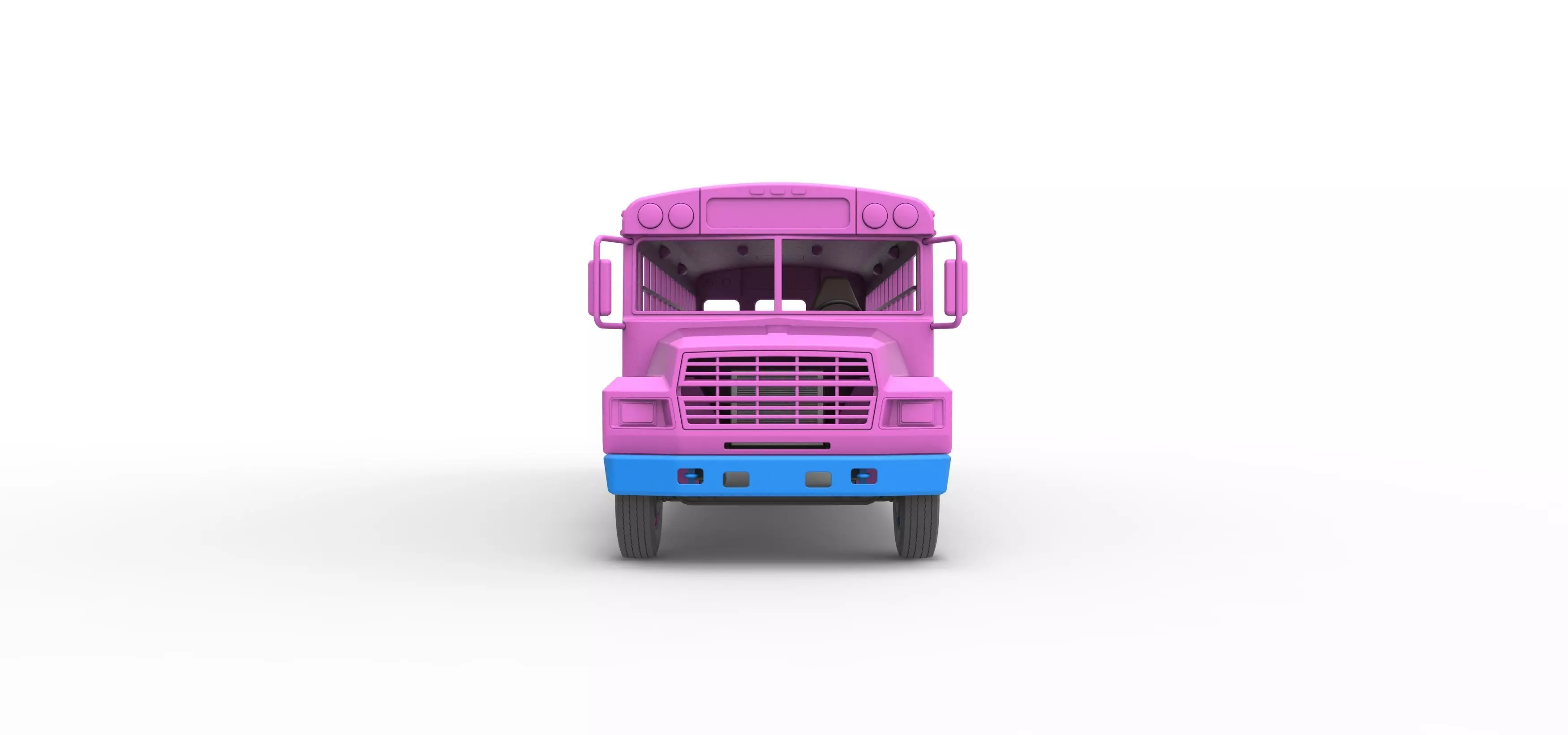 School bus for Figure 8 racing Version 2 Scale 1 to 25 3D print model_7
