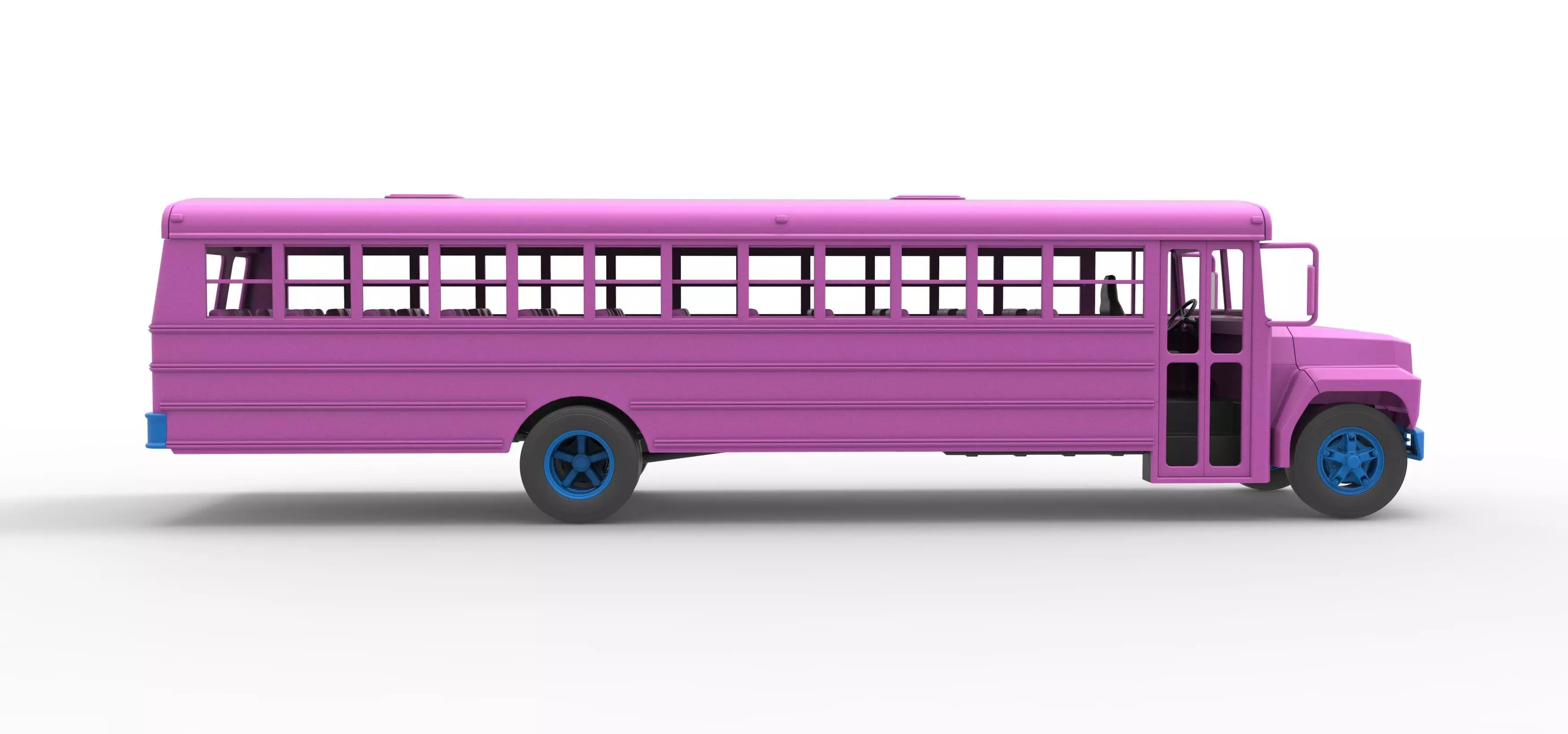 School bus for Figure 8 racing Version 2 Scale 1 to 25 3D print model_19
