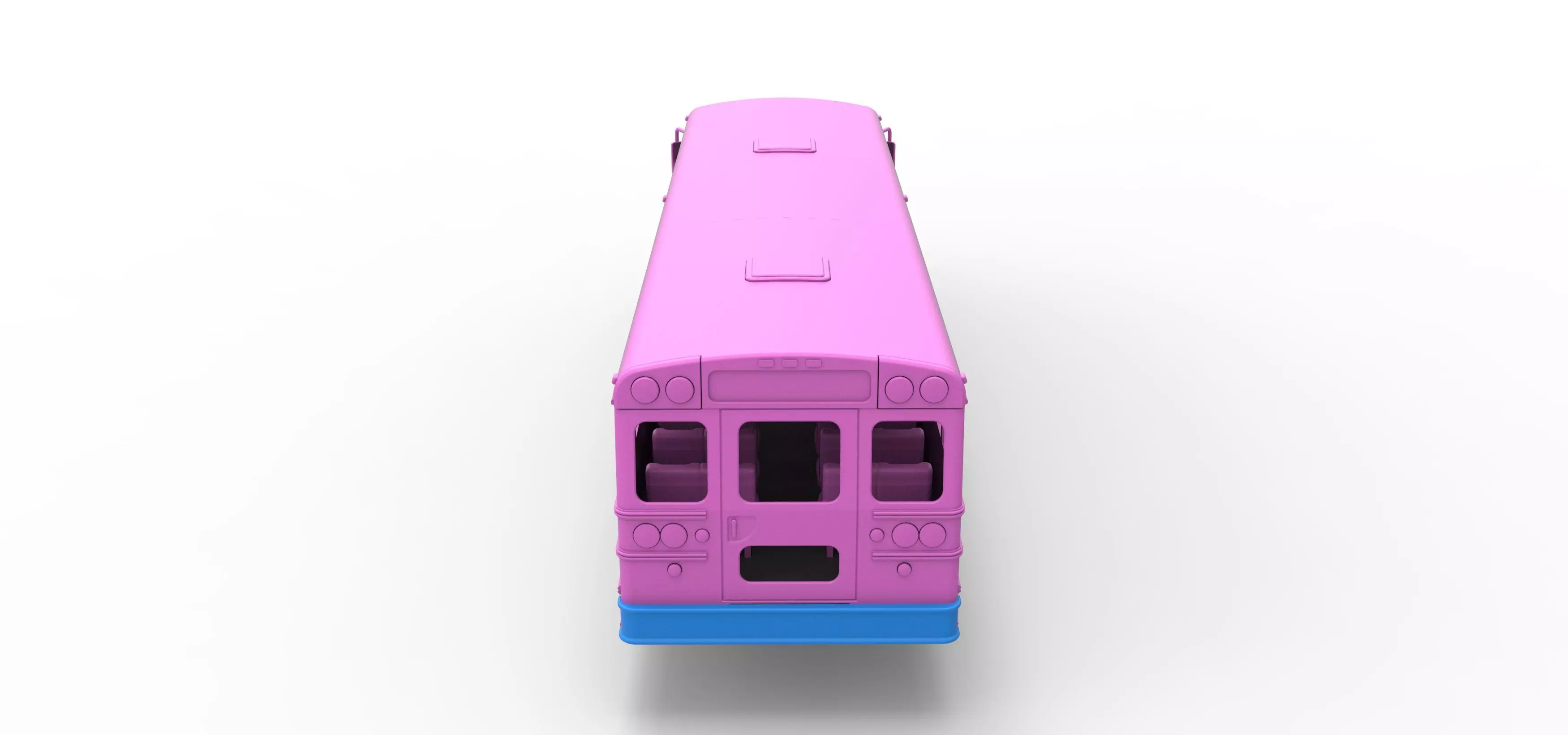 School bus for Figure 8 racing Version 2 Scale 1 to 25 3D print model_17