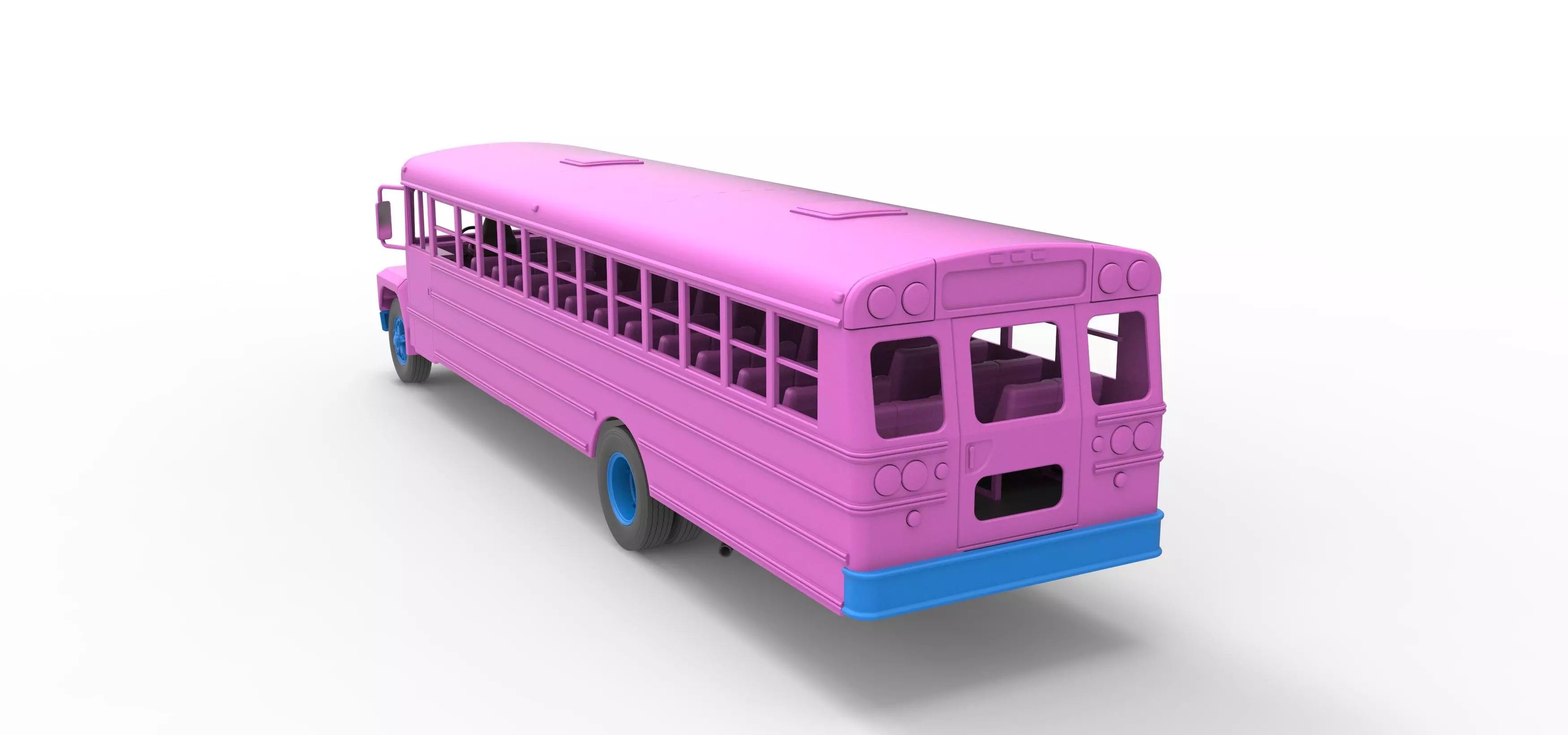 School bus for Figure 8 racing Version 2 Scale 1 to 25 3D print model_14