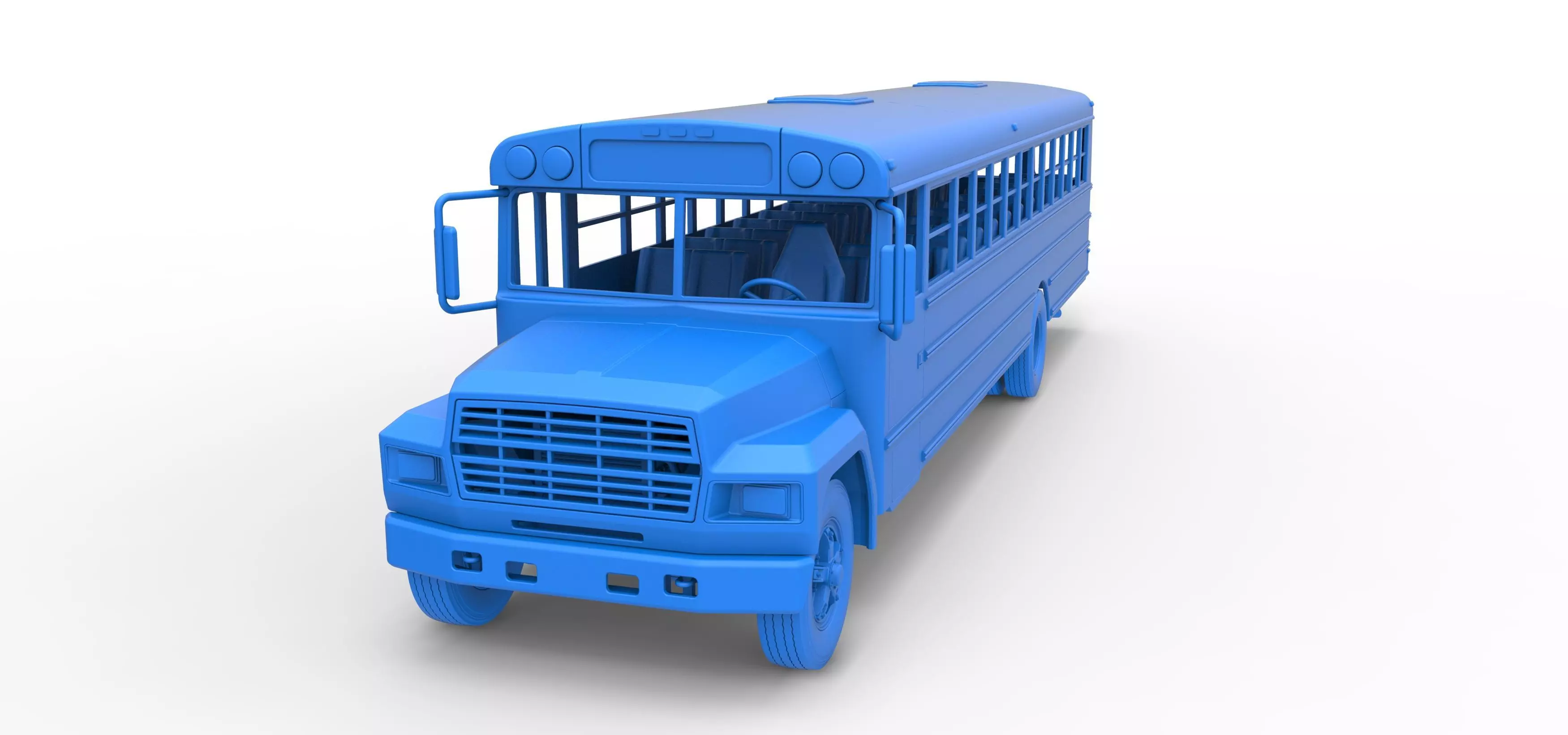 School bus for Figure 8 racing Version 2 Scale 1 to 25 3D print model_25