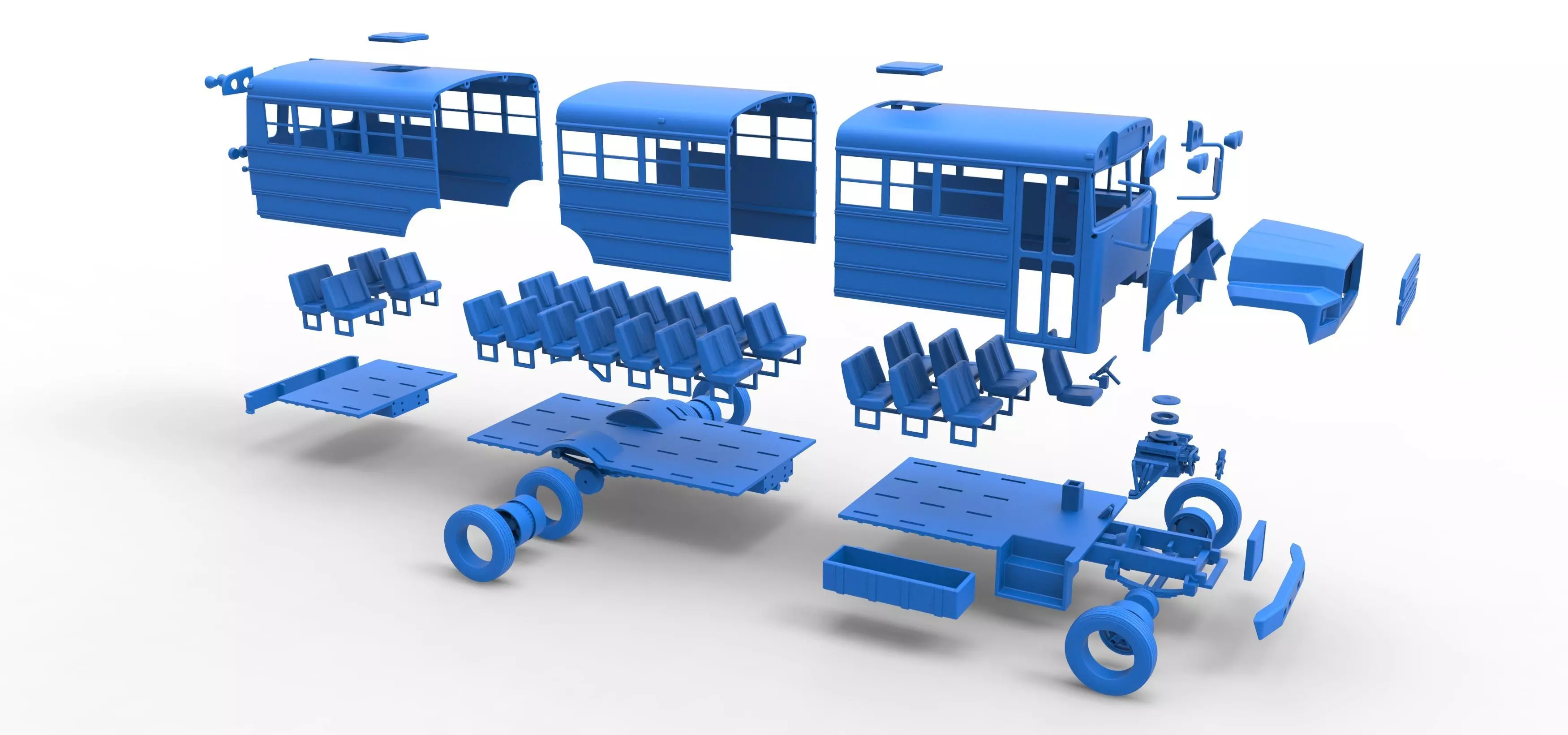 School bus for Figure 8 racing Version 2 Scale 1 to 25 3D print model_53