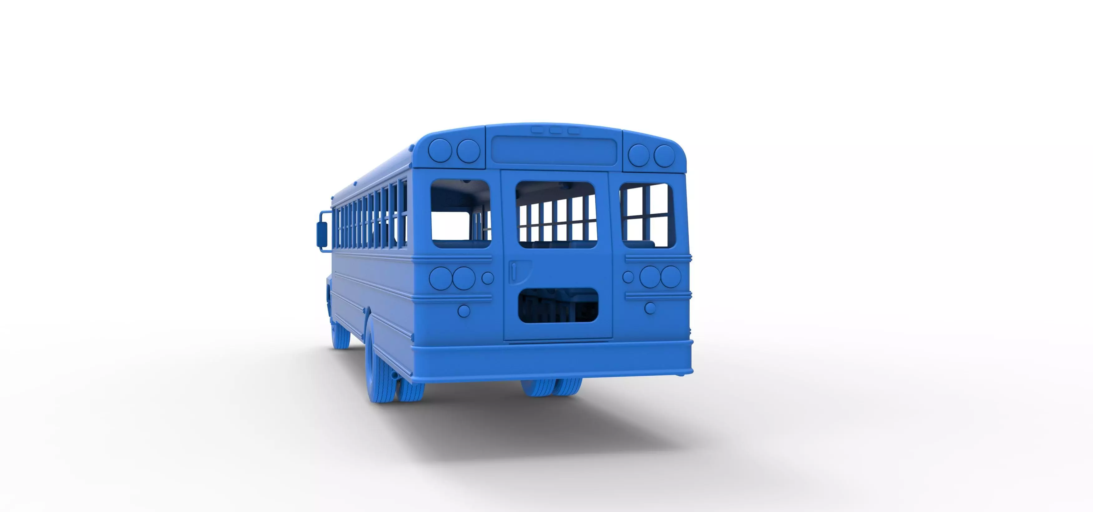 School bus for Figure 8 racing Version 2 Scale 1 to 25 3D print model_35