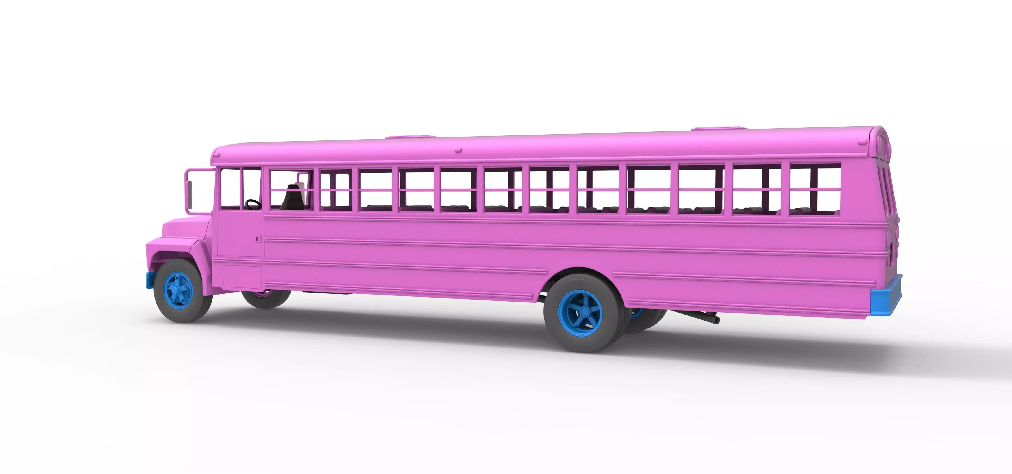 School bus for Figure 8 racing Version 2 Scale 1 to 25 3D print model_13