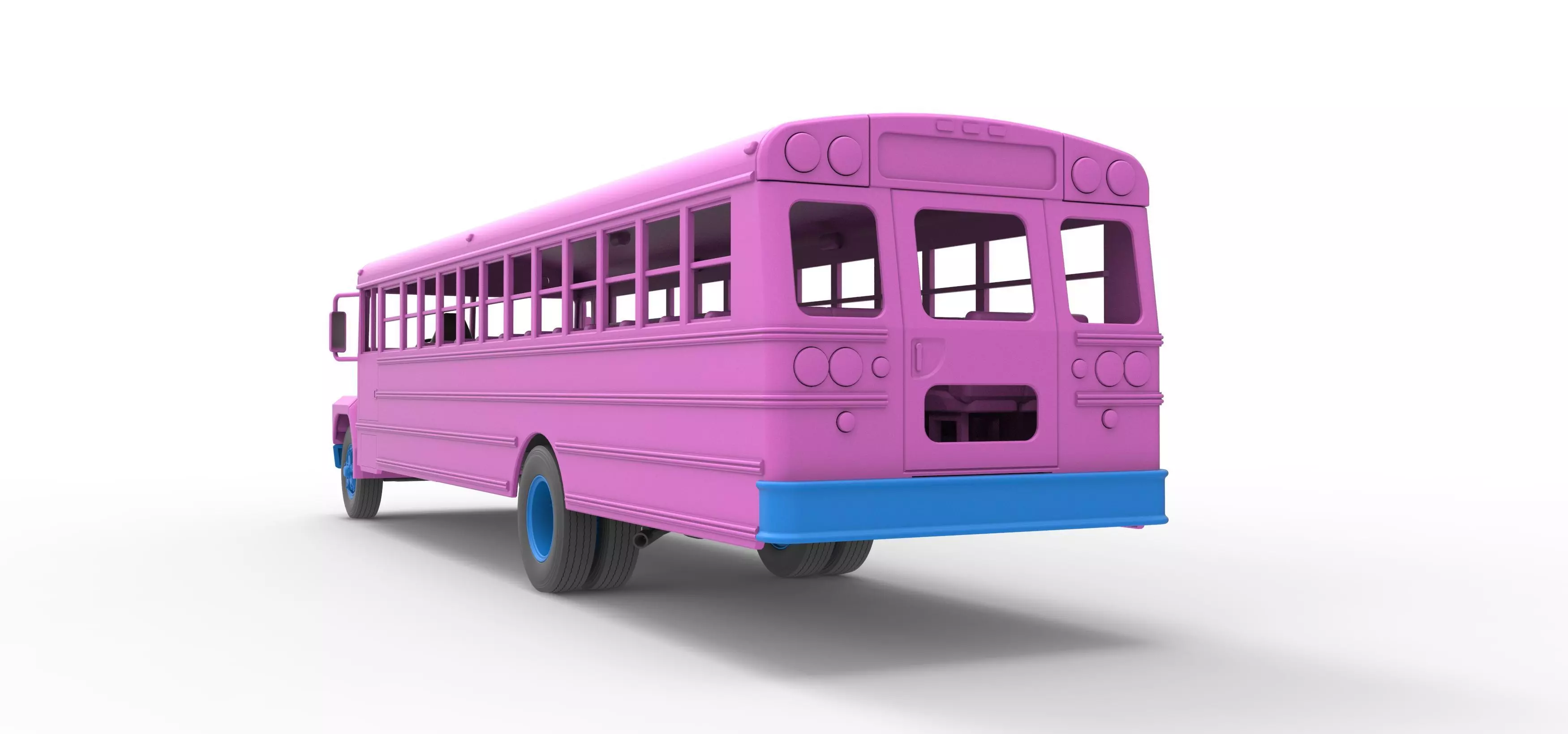 School bus for Figure 8 racing Version 2 Scale 1 to 25 3D print model_15