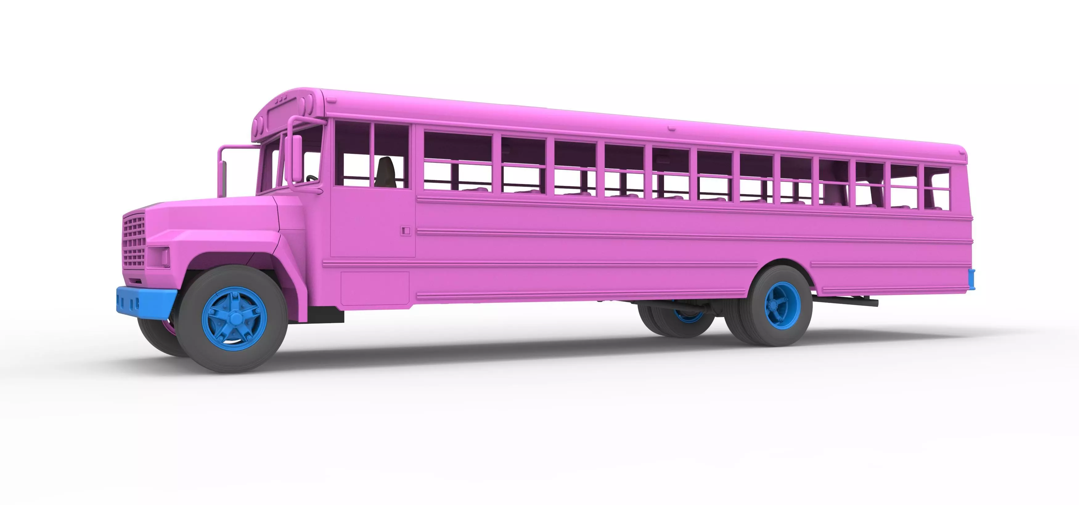 School bus for Figure 8 racing Version 2 Scale 1 to 25 3D print model_2