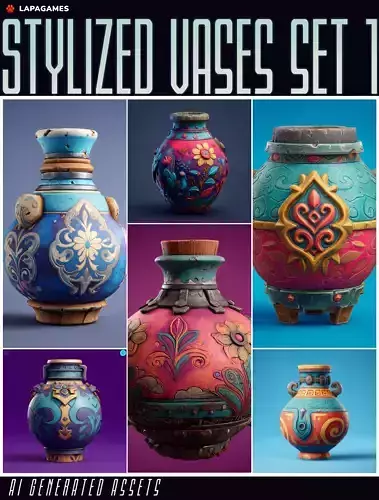 Stylized Vases Set 1