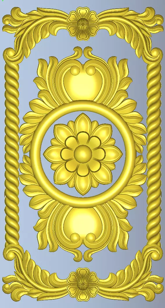 FLOWER PATTERN 3D RELIEF 3D print model