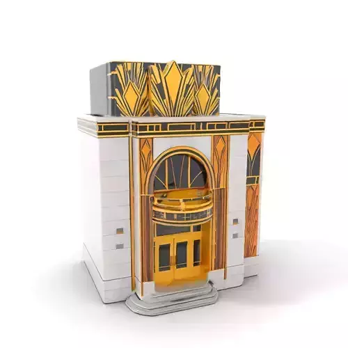 Art Deco Entrance model pack Low-poly 3D model