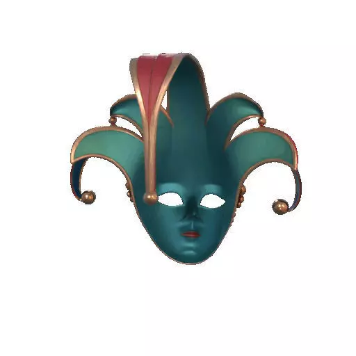 2488Venetian Carnival Mask Color 3D Model magic 3D print model_22