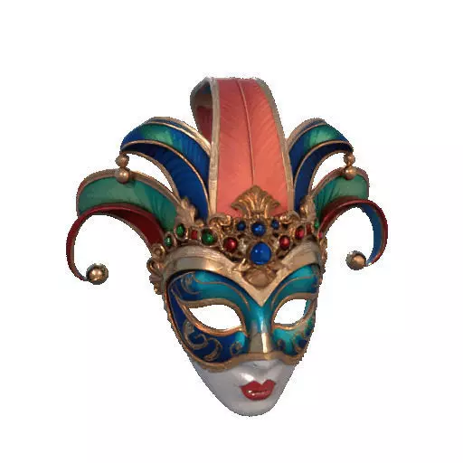 2488Venetian Carnival Mask Color 3D Model magic 3D print model_9