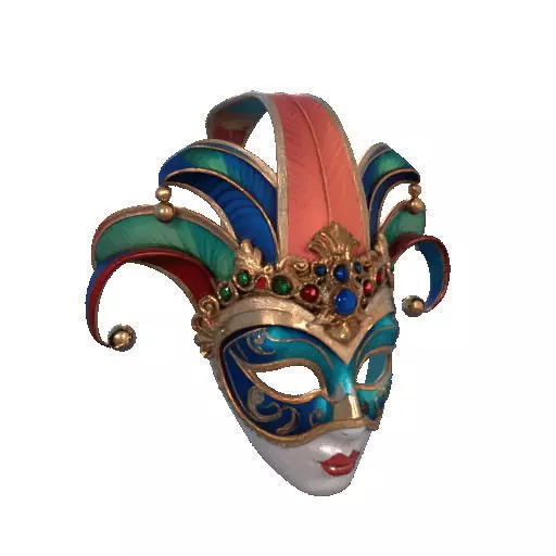 2488Venetian Carnival Mask Color 3D Model magic 3D print model_10