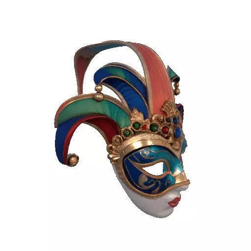 2488Venetian Carnival Mask Color 3D Model magic 3D print model_12