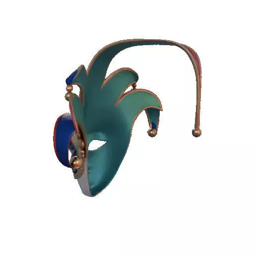 2488Venetian Carnival Mask Color 3D Model magic 3D print model_28