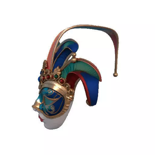 2488Venetian Carnival Mask Color 3D Model magic 3D print model_32