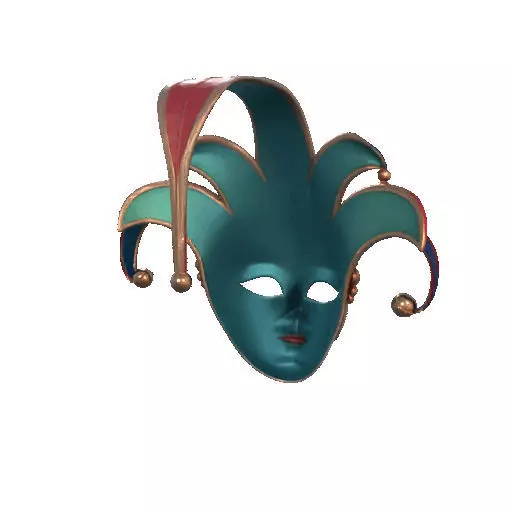 2488Venetian Carnival Mask Color 3D Model magic 3D print model_21