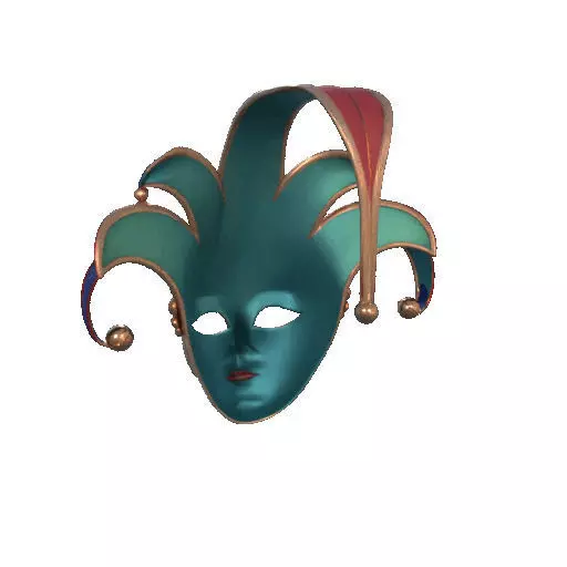 2488Venetian Carnival Mask Color 3D Model magic 3D print model_25