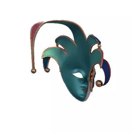 2488Venetian Carnival Mask Color 3D Model magic 3D print model_19