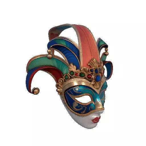 2488Venetian Carnival Mask Color 3D Model magic 3D print model_11