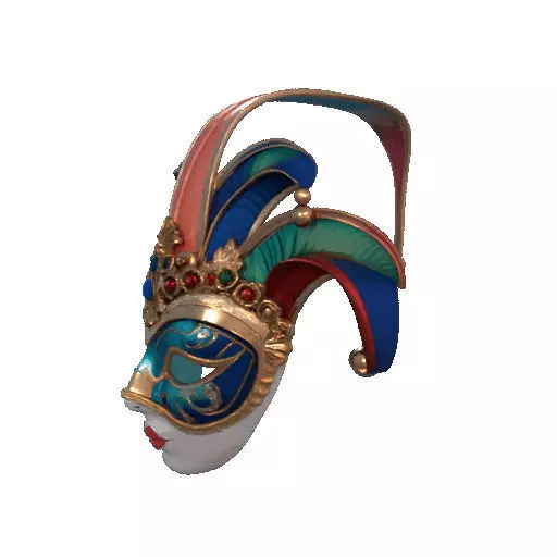 2488Venetian Carnival Mask Color 3D Model magic 3D print model_33