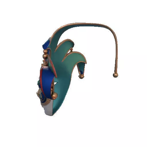 2488Venetian Carnival Mask Color 3D Model magic 3D print model_29