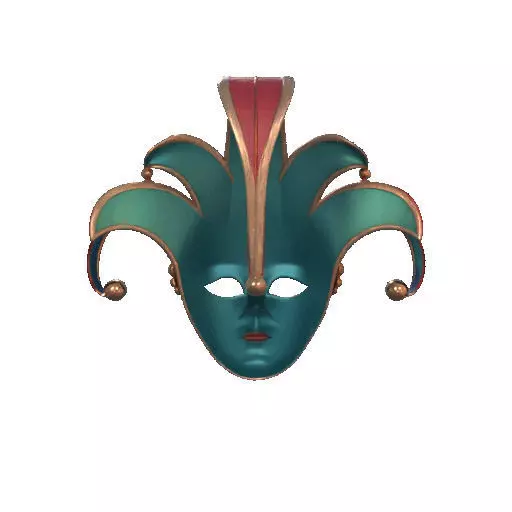2488Venetian Carnival Mask Color 3D Model magic 3D print model_23