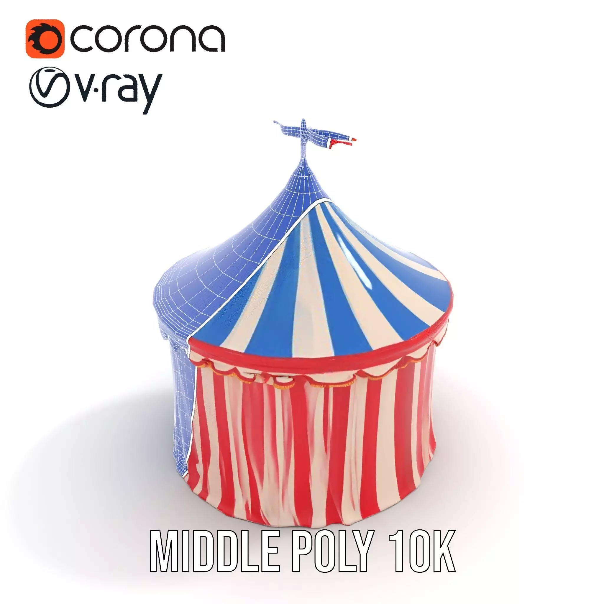 Classic Circus Tent model pack Low-poly 3D model_25