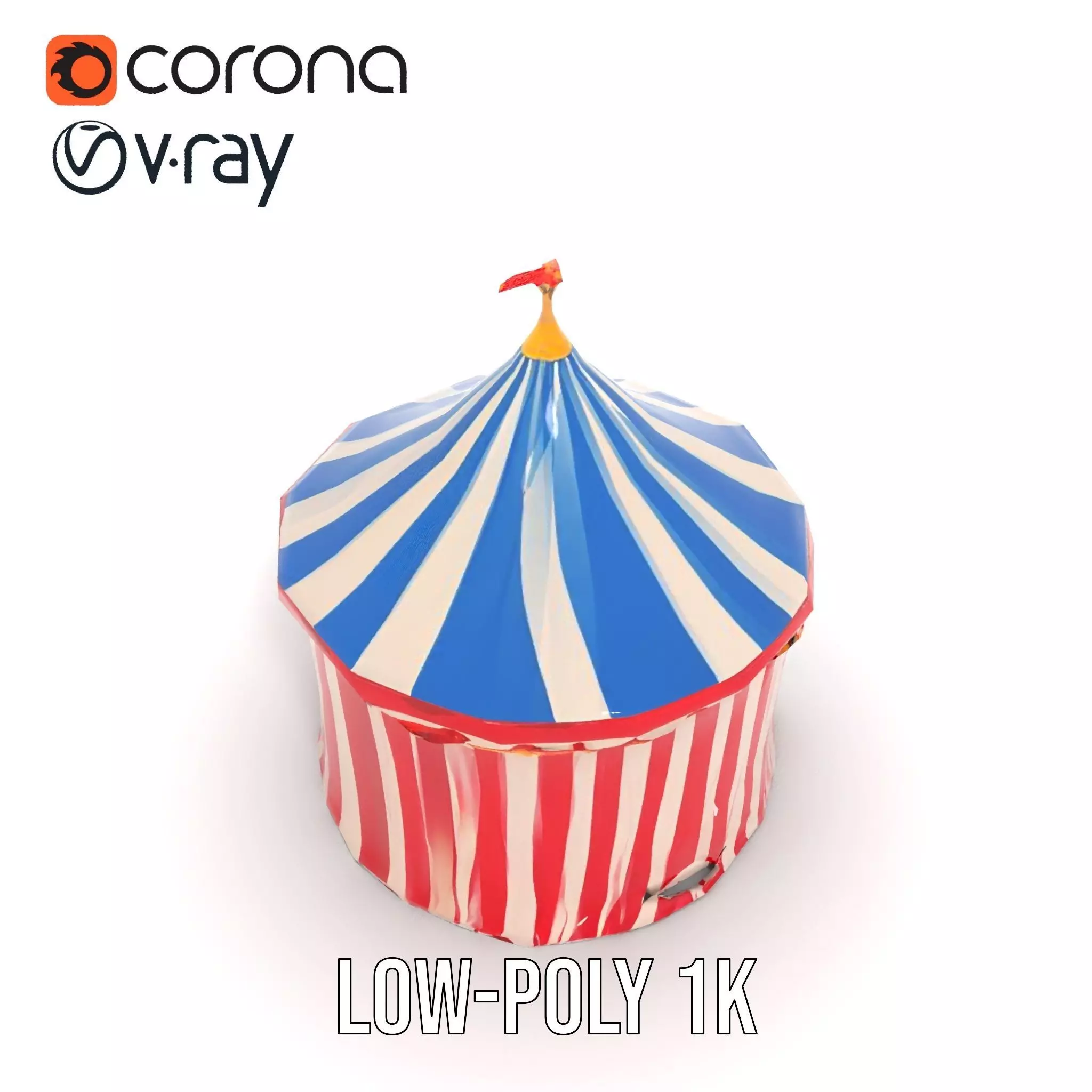 Classic Circus Tent model pack Low-poly 3D model_11