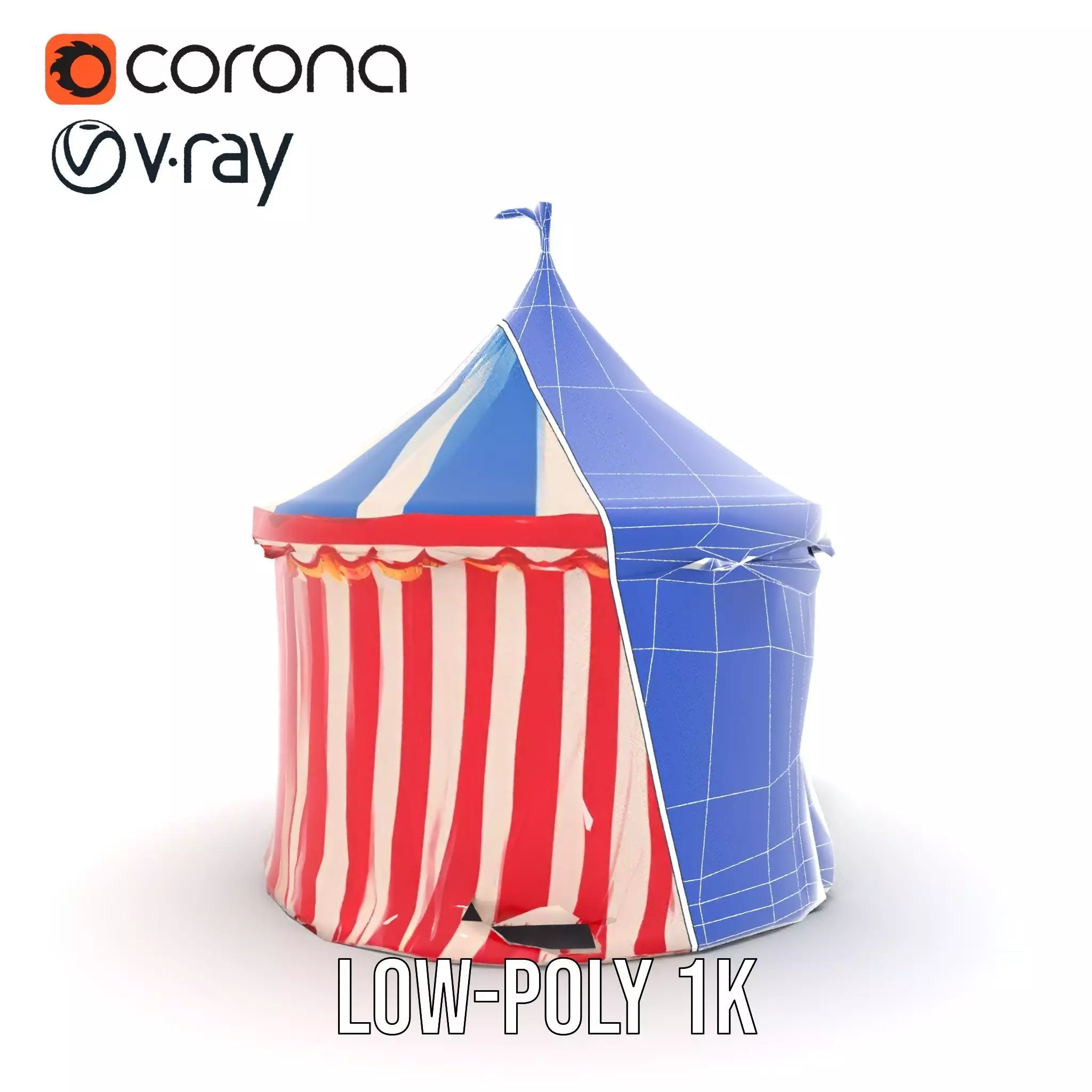 Classic Circus Tent model pack Low-poly 3D model_32