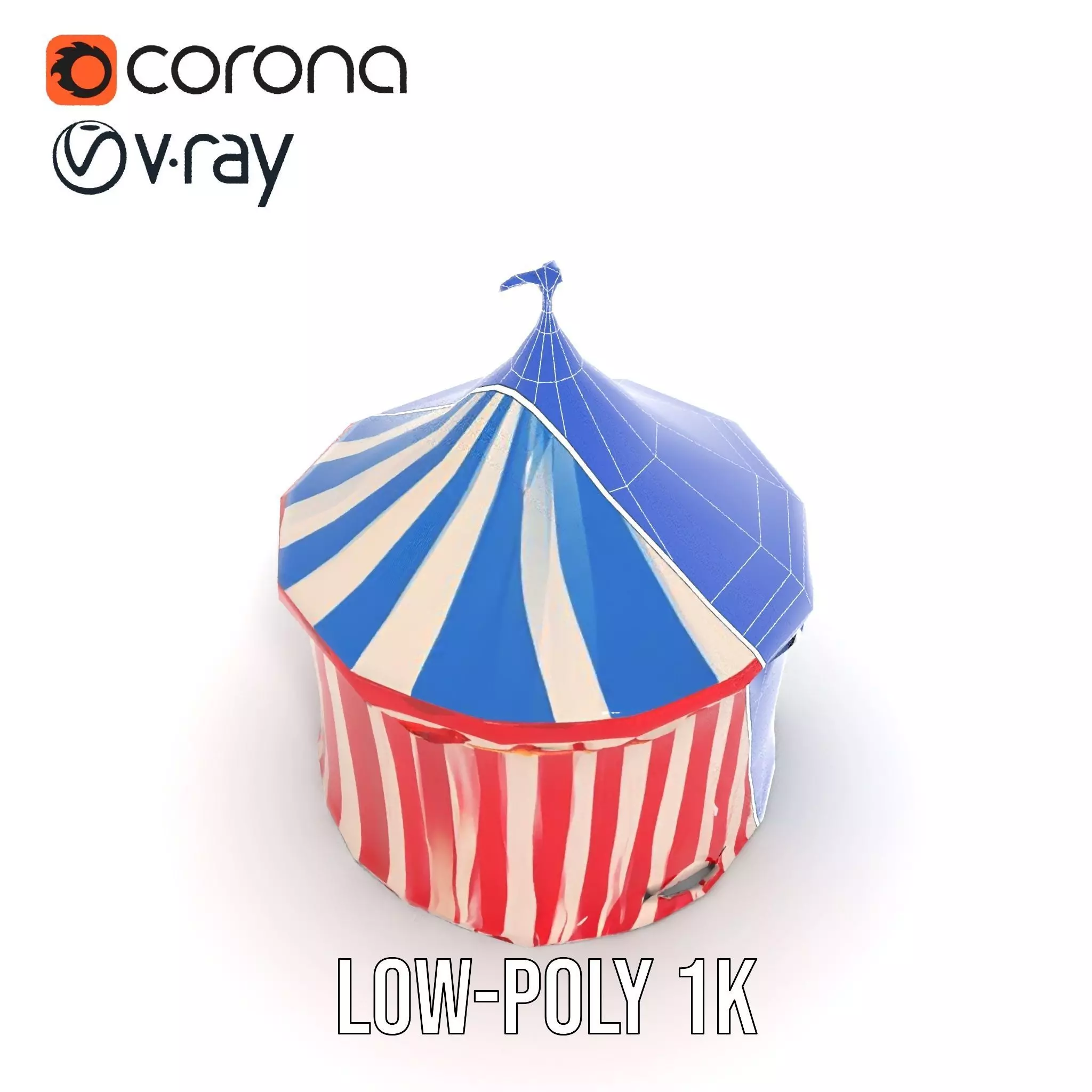 Classic Circus Tent model pack Low-poly 3D model_23