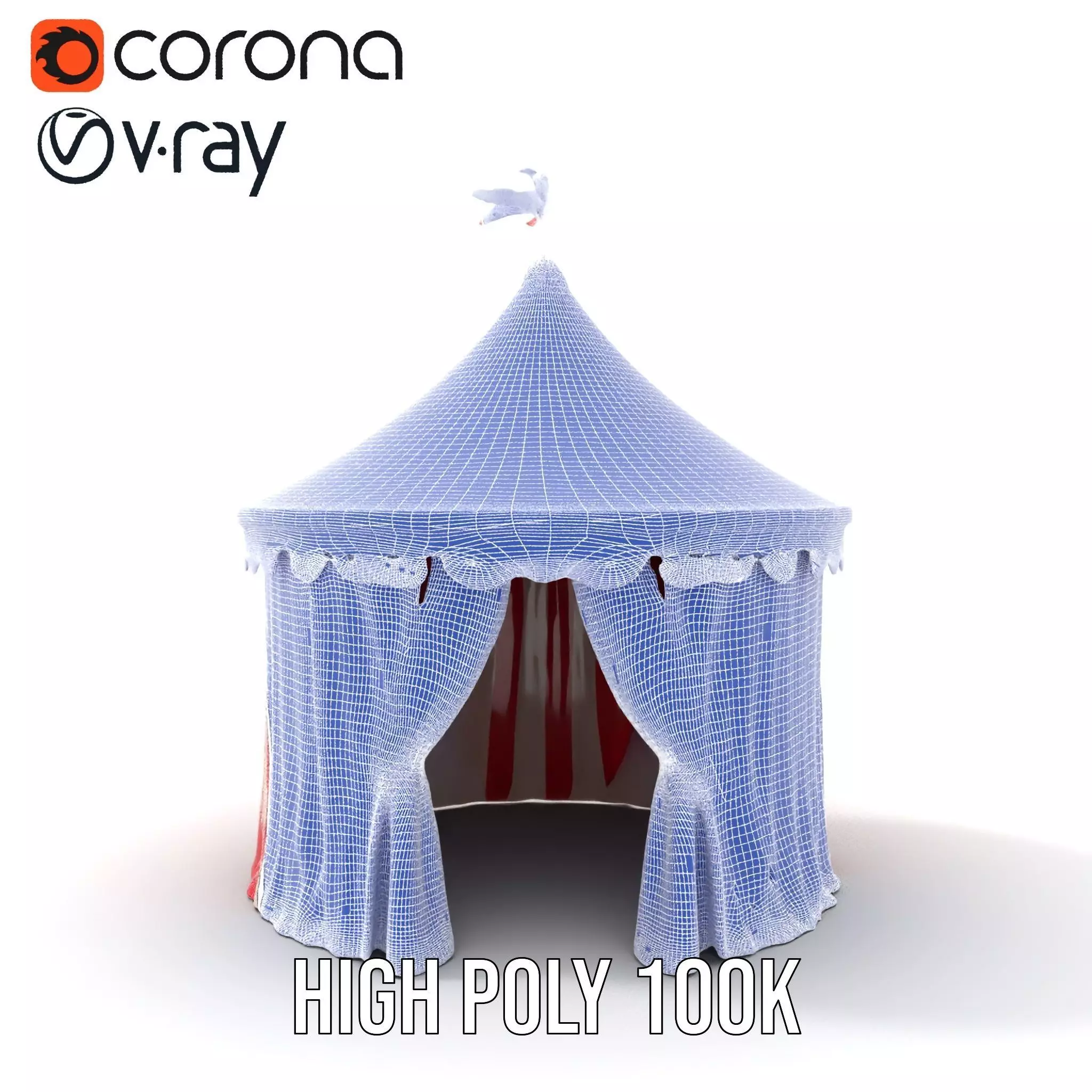 Classic Circus Tent model pack Low-poly 3D model_27