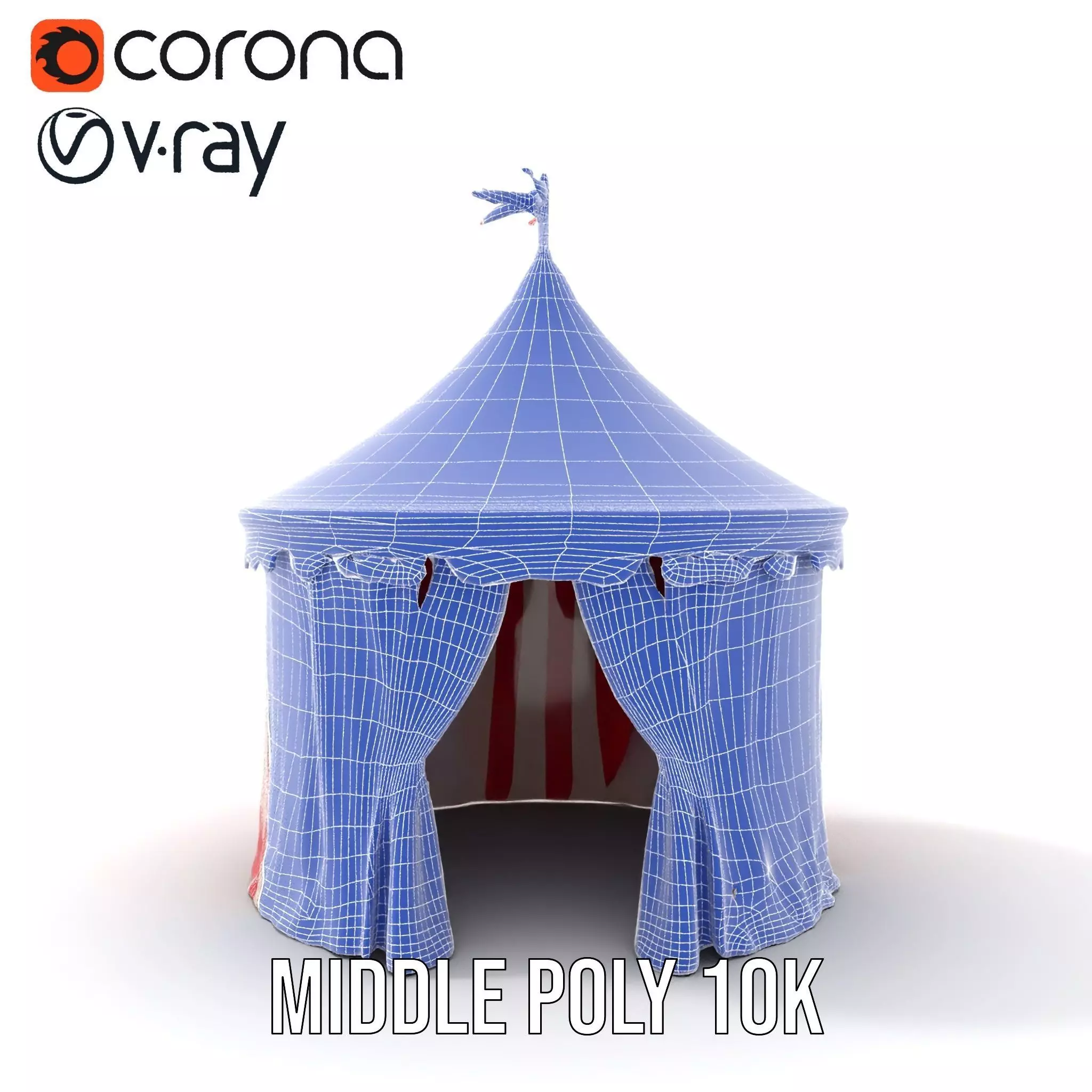 Classic Circus Tent model pack Low-poly 3D model_16