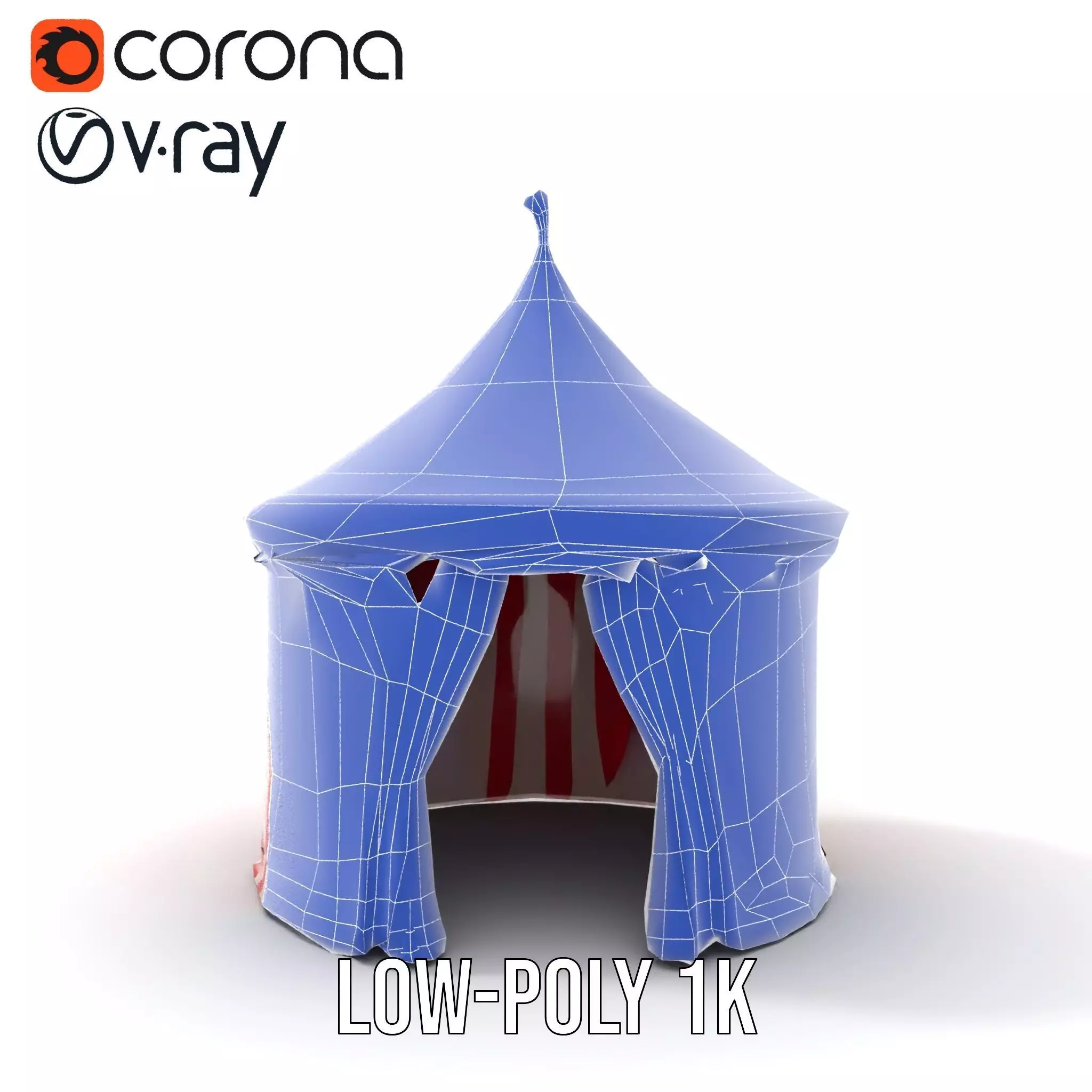 Classic Circus Tent model pack Low-poly 3D model_20
