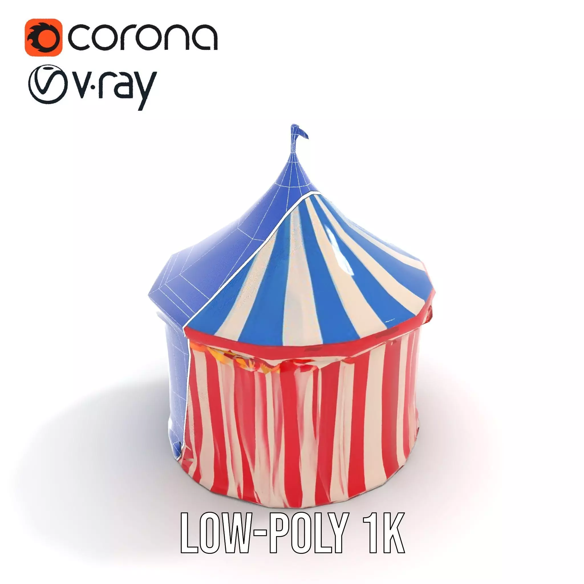 Classic Circus Tent model pack Low-poly 3D model_26