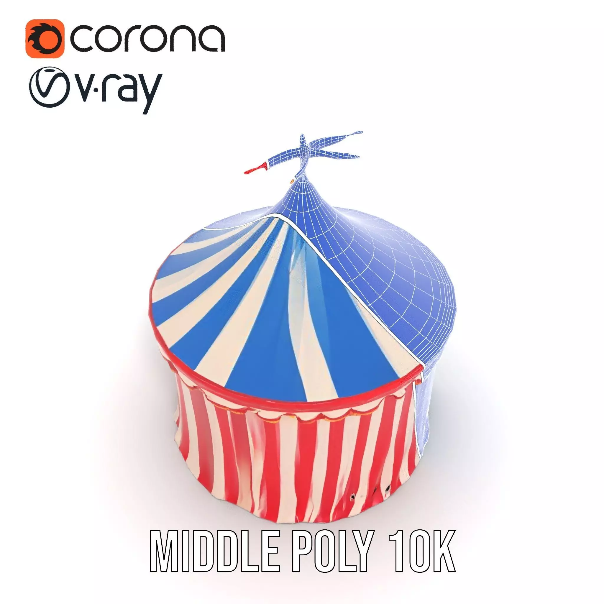 Classic Circus Tent model pack Low-poly 3D model_31