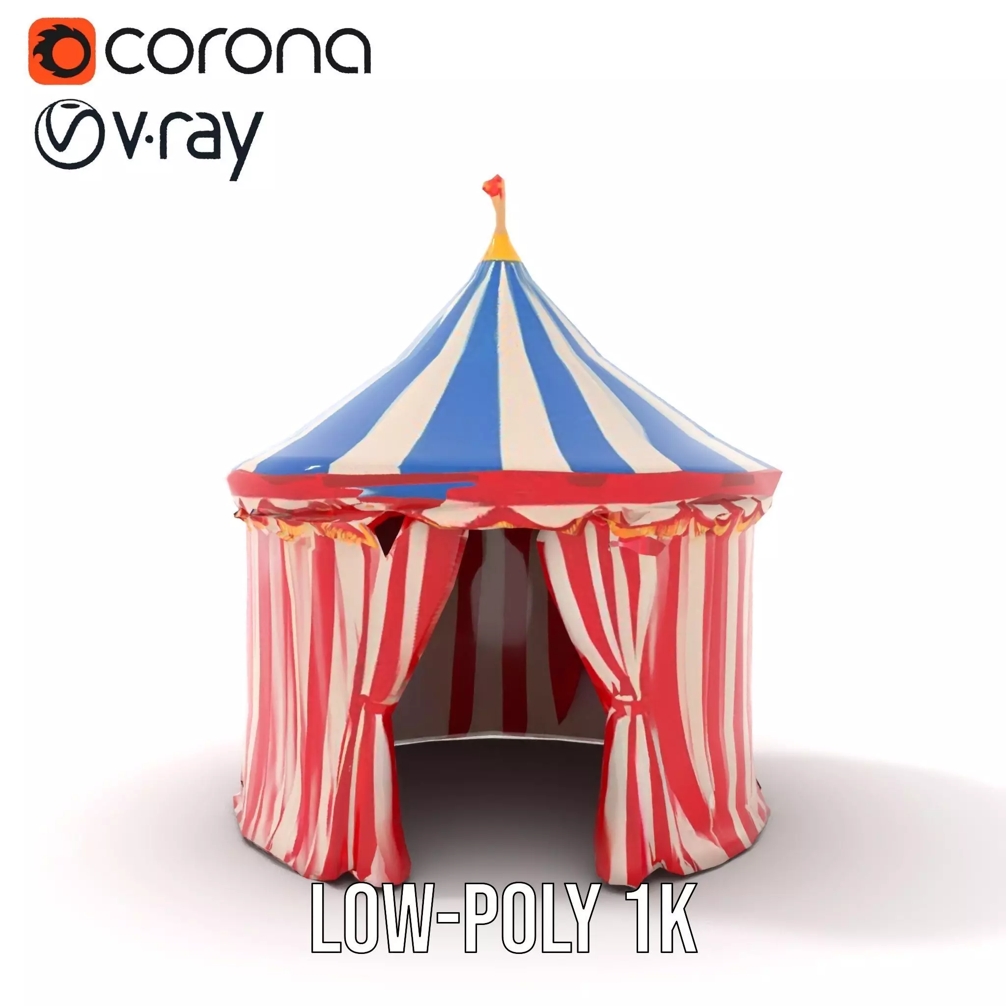 Classic Circus Tent model pack Low-poly 3D model_29