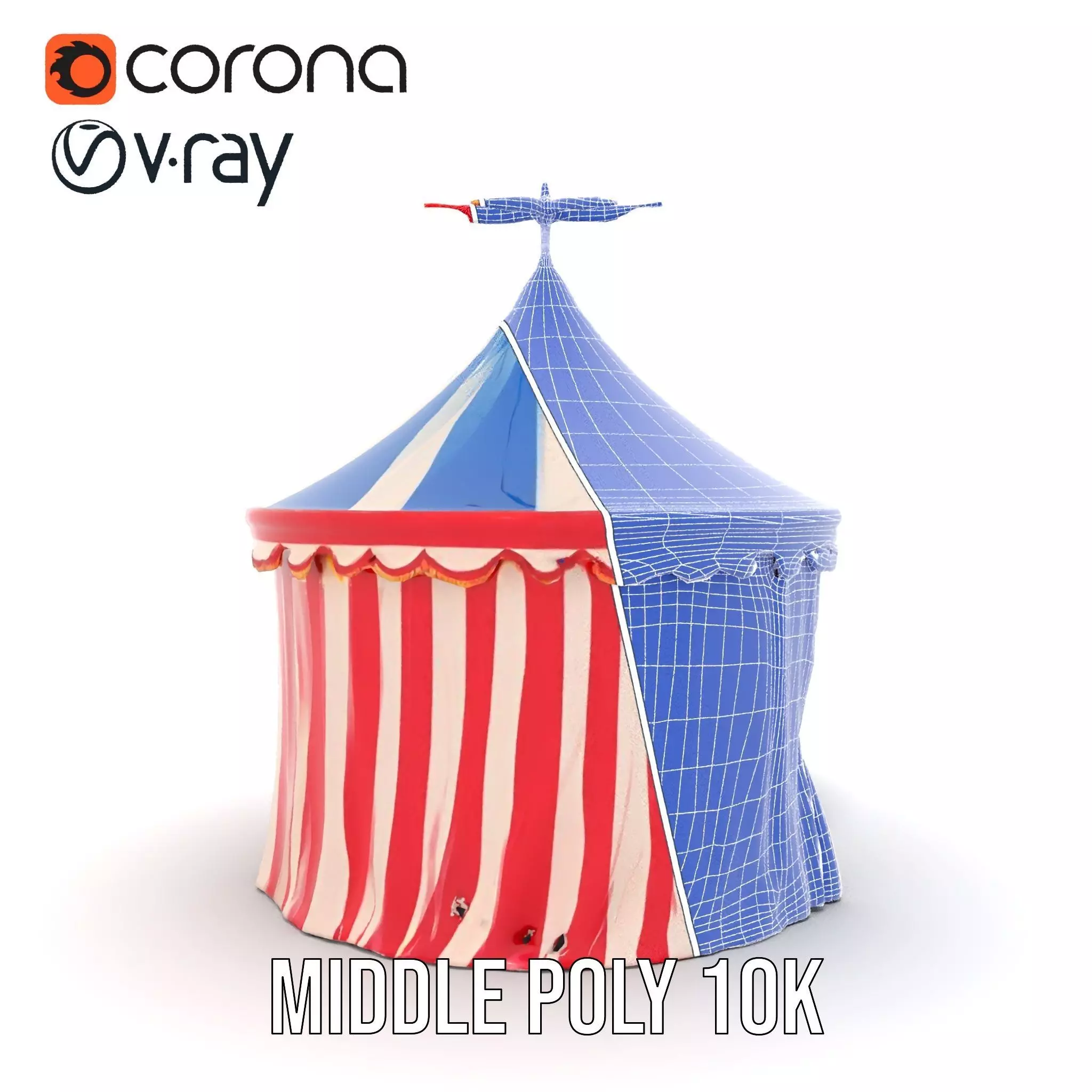 Classic Circus Tent model pack Low-poly 3D model_28