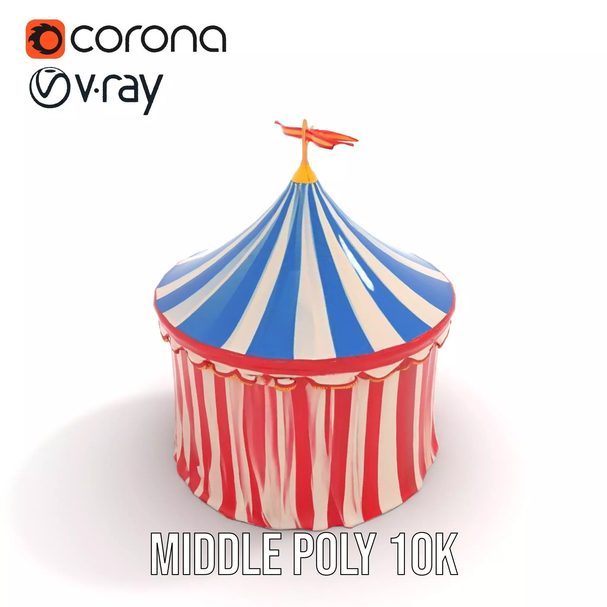 Classic Circus Tent model pack Low-poly 3D model_7