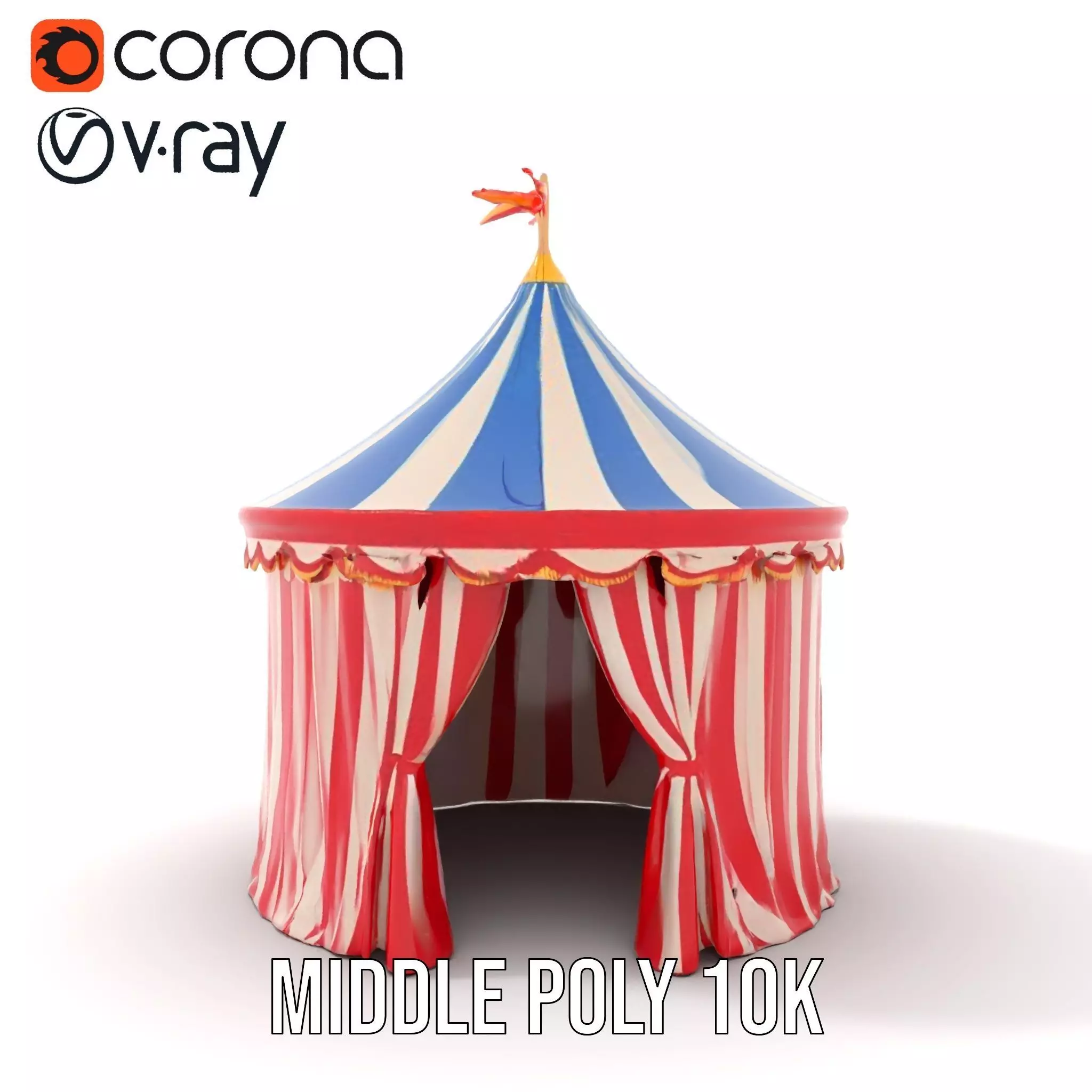 Classic Circus Tent model pack Low-poly 3D model_10