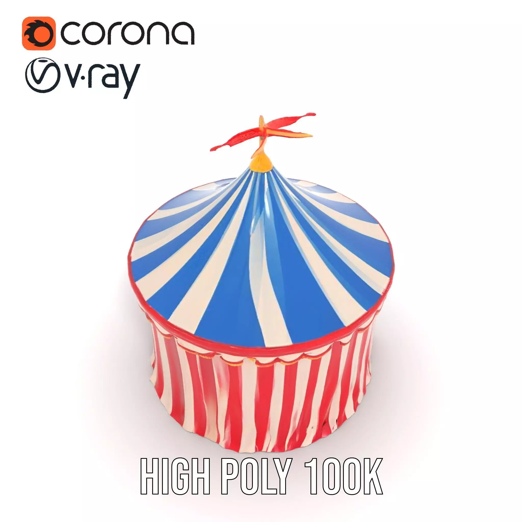 Classic Circus Tent model pack Low-poly 3D model_21