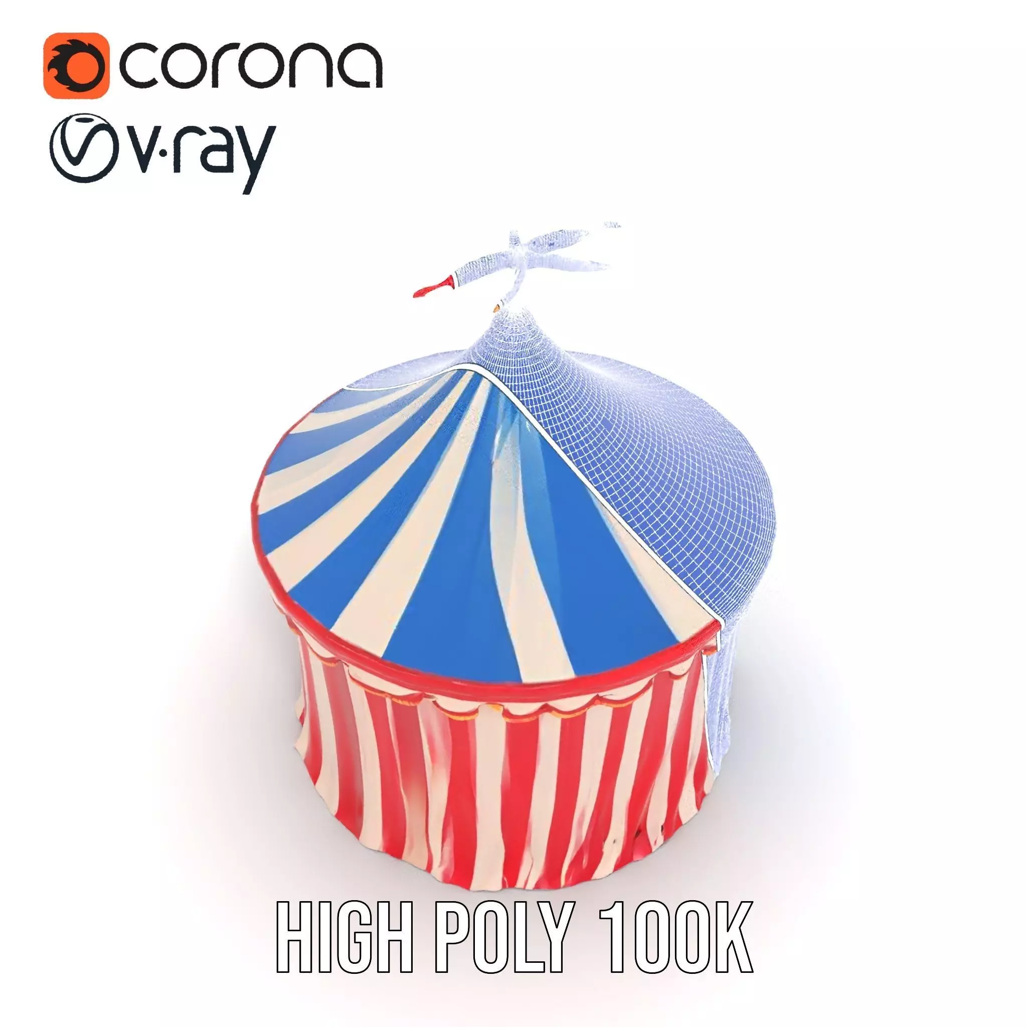 Classic Circus Tent model pack Low-poly 3D model_18