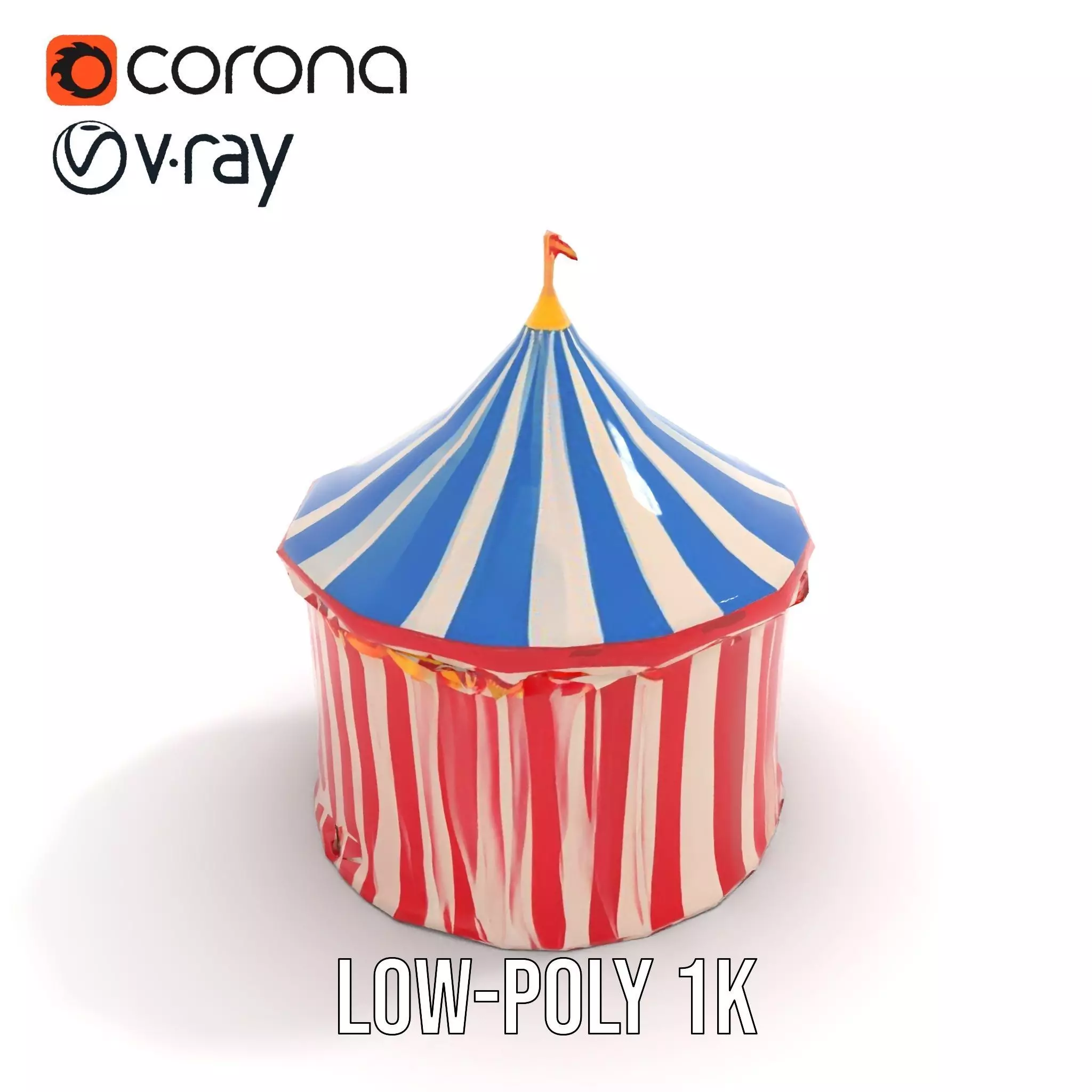 Classic Circus Tent model pack Low-poly 3D model_17
