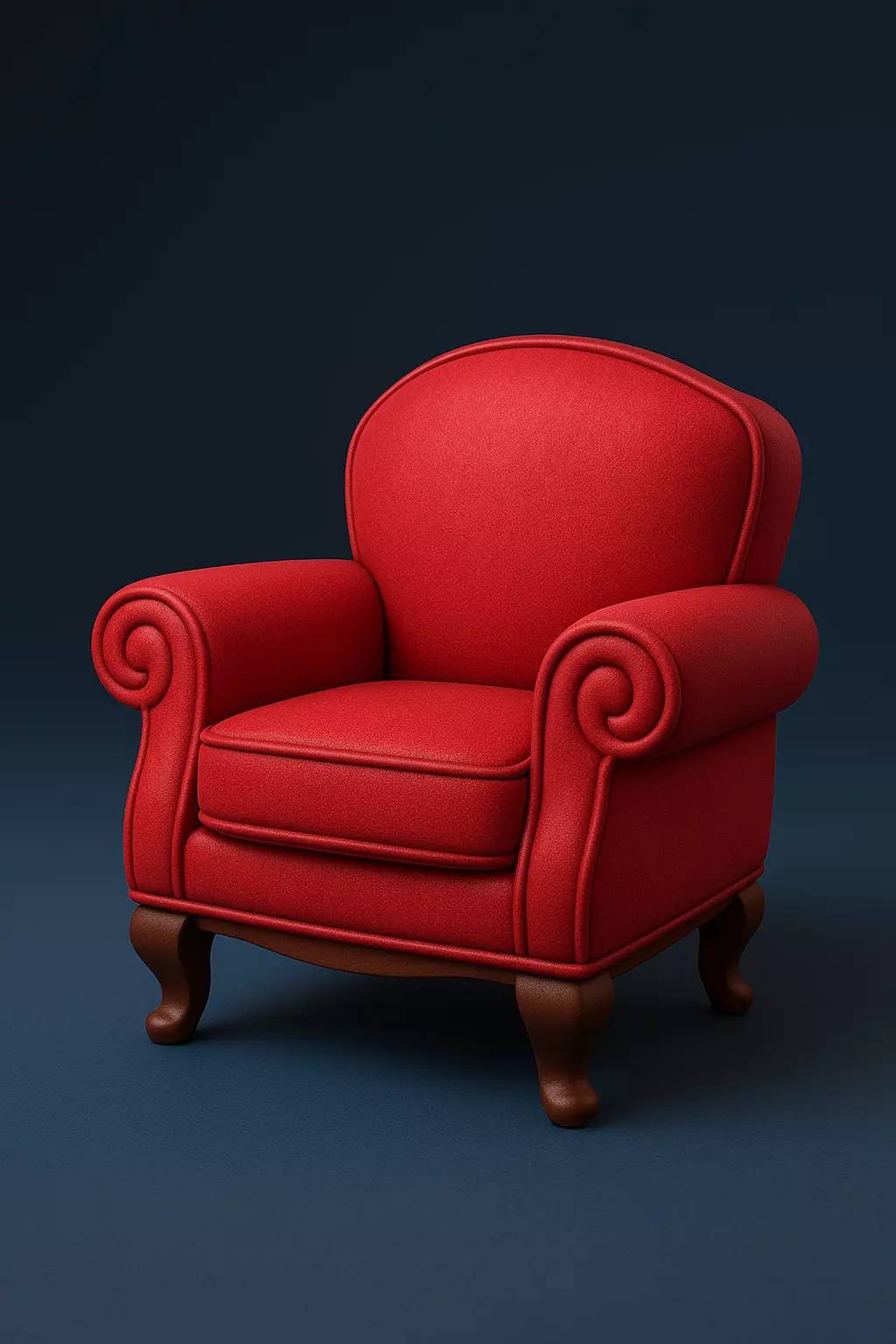 Traditional Armchair  3D print model_1