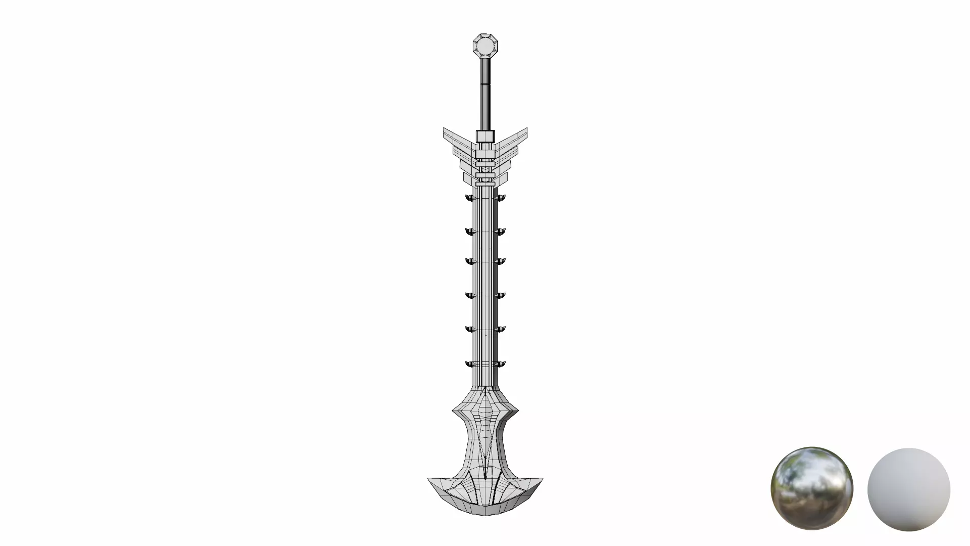 Megatron Sword Low-poly 3D model_2